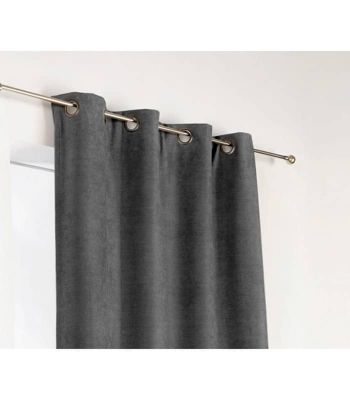 Rideau gris anthracite Uni Phonique, Isolant, Thermique et Occultant - 140x250cm - Gris anthracite