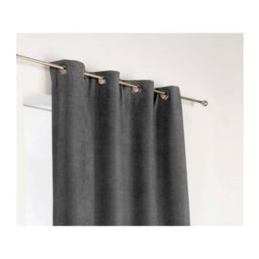 Rideau gris anthracite Uni Phonique, Isolant, Thermique et Occultant - 140x250cm - Gris anthracite