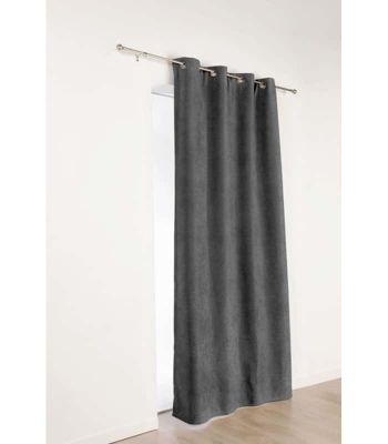 Rideau gris anthracite Uni Phonique, Isolant, Thermique et Occultant - 140x250cm - Gris anthracite