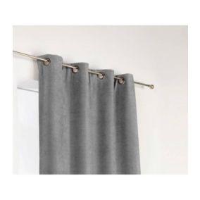 Rideau gris perle Uni Phonique, Isolant, Thermique et Occultant - 145x260cm - Gris