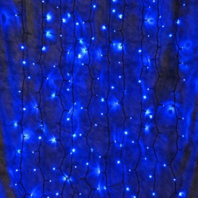 Rideau guirlande lumineuse extérieur 200 leds animées bleues - HOMEA - Rideau guirlande lumineuse led Bleu Noir