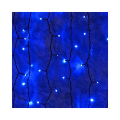Rideau guirlande lumineuse extérieur 200 leds animées bleues - HOMEA - Rideau guirlande lumineuse led Bleu Noir