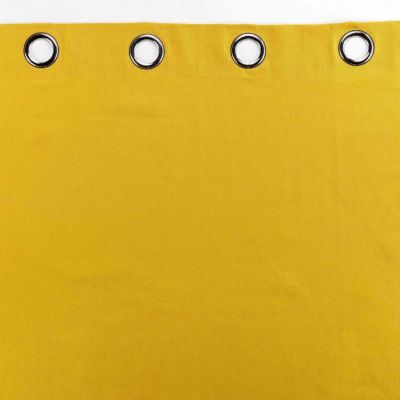Rideau à œillets 100 % coton Panama (140x240 cm - Jaune Ocre)