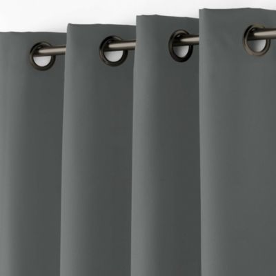 Rideau À Œillets 140 x 260 cm Polyester Uni Essentiel Anthracite