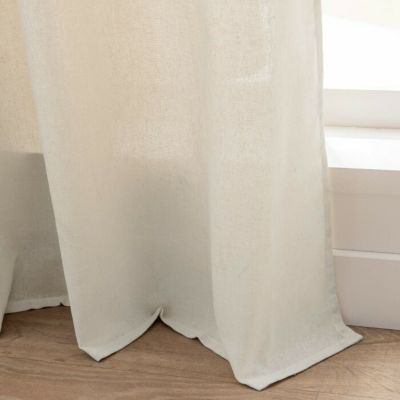 Rideau à Œillets 140x240 cm ANGIE Coton et Polyester Imprimé avec Pompons