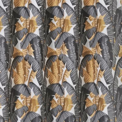 Rideau imprimé Bananier (140x240 cm - Gris anthracite)