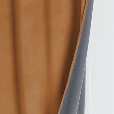 Rideau isolant et occultant en velours doublé polaire (135x280 cm - Marron Clair)
