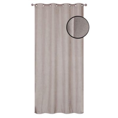 Rideau isolant thermique à œillets, doublure polaire effet beige taupe ...