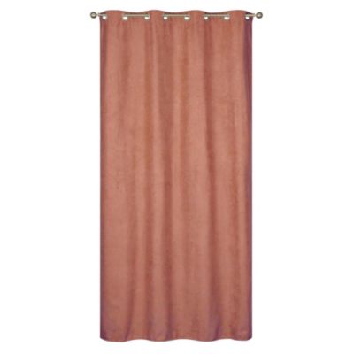 Rideau isolant thermique à œillets, doublure polaire effet suédine terracotta L.240 x l.140cm Dylrev