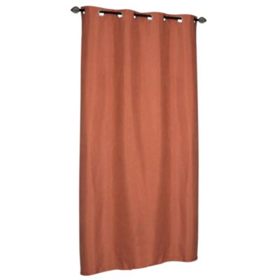 Rideau isolant thermique à œillets, doublure polaire marron camel L.240 x l.140cm Dylrev