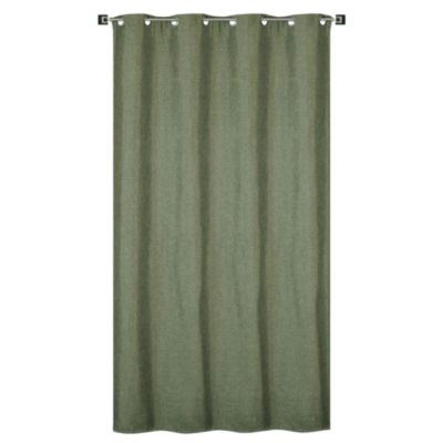 Rideau isolant thermique à œillets, doublure polaire vert chiné L.240 x l.135cm Dylrev