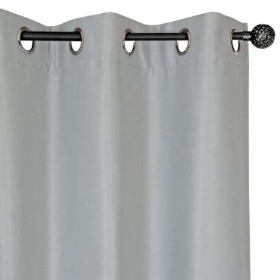 Rideau isolant thermique à oeillets gris L.240 x l.140 cm