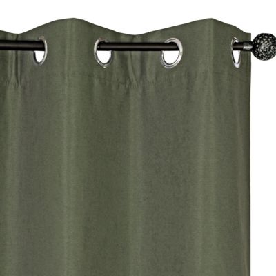 Rideaux Occultants 2 Panneaux 140x280 Cm - Motif Arche Géométrique Boho Kaki - Isolant Thermique, Pose œillets