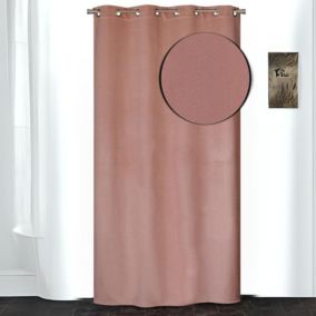 Rideau isolant thermique velours frappé (140x240 cm - Vieux rose)