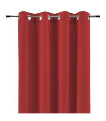 Rideau jacquard chenille "Austin" - 140x250cm - Rouge