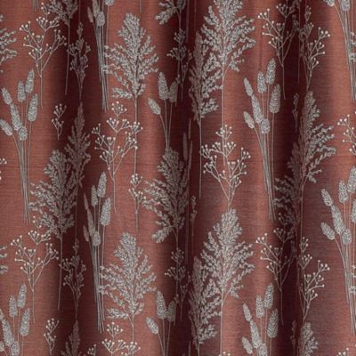 Rideau jacquard esprit nature (140x260 cm - Tabac)
