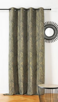 Rideau Kerala kaki Linder l.145 x H.260 cm