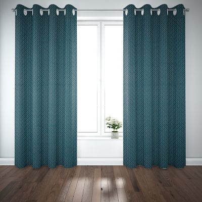 Rideau Koki GoodHome l.140 x H.260 cm bleu