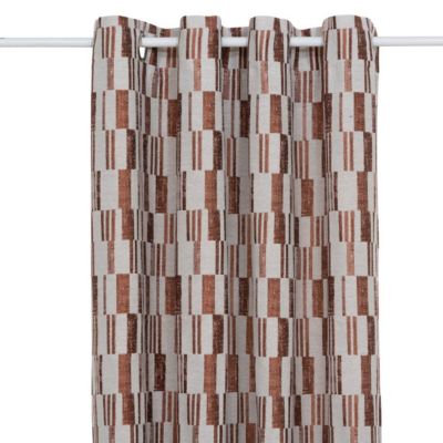 Rideau Leyna jacquard terracotta 140x260cm - Atmosphera