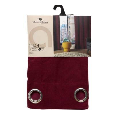 Rideau Lilou rouge grenat 140x260cm - Atmosphera Créateur d'intérieur