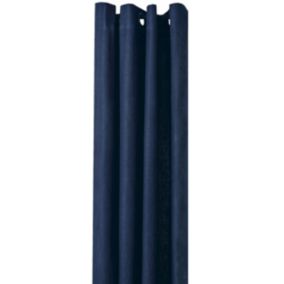 Rideau lin oeillets bleu profond 140x250