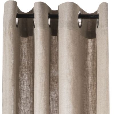 Rideau lin oeillets naturel 140x250