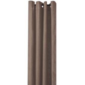 rideau lin oeillets taupe 140x250