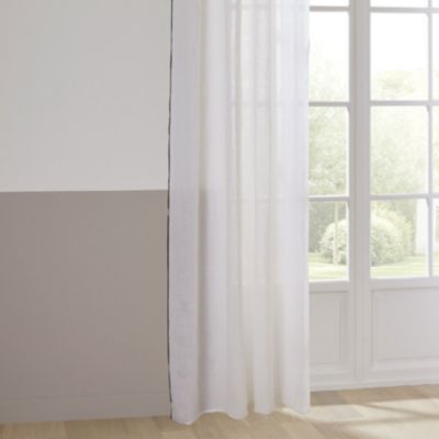 Rideau "Linah" - lin - blanc - 130x260 cm - Atmosphera