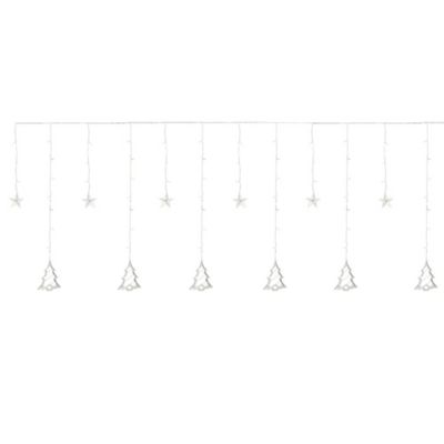 Rideau lumineux avec étoile 138 LEDs blanc chaud décoration de Noël 8 fonctions