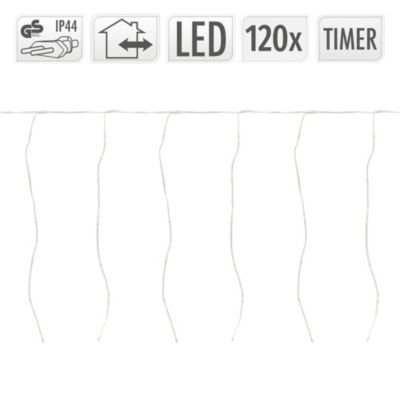 Couronne De Noël LED ECD Germany 50 Cm – 720 Micro LED Blanc Chaud, Minuterie, IP44 étanche Intérieur/extérieur