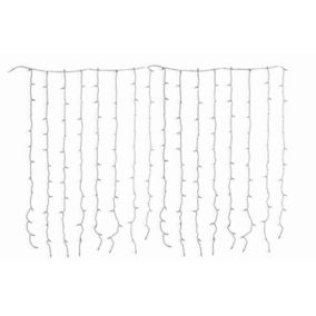 Rideau lumineux exterieur, guirlande lumineuse Noël, 104 LED blanc chaud