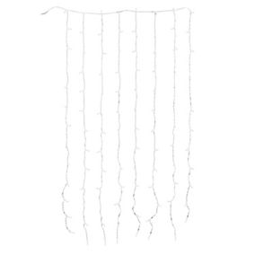 Rideau lumineux exterieur, guirlande lumineuse Noël, 120 LED blanc