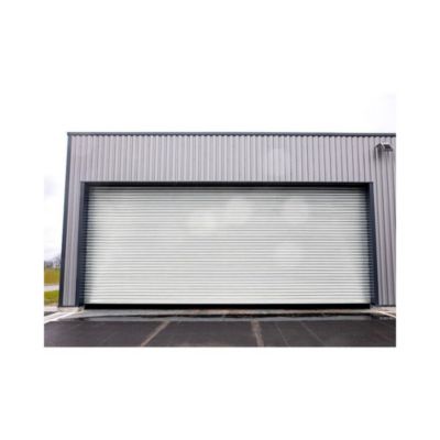 Rideau Métallique Blanc RAL9010 Motorisé 380V Lames Pleines 9/10ème L9500 H6000