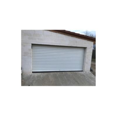 Rideau Métallique Blanc RAL9010 Motorisé 380V Lames Pleines 9/10ème L9500 H6000