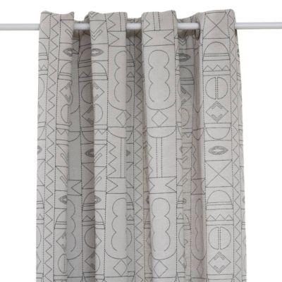 Rideau Malakite jacquard noir & blanc 140x260cm - Atmosphera