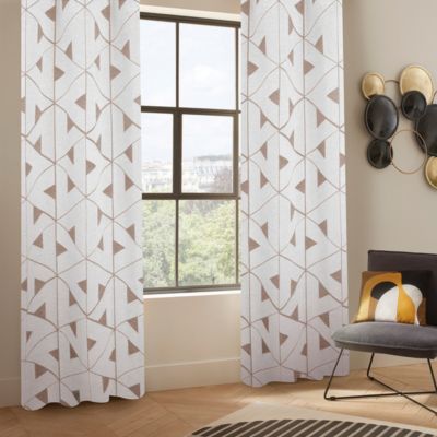 Rideau "Maloe" jacquard cannelle 140x260cm - Atmosphera