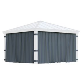 Rideau manuel gris pour pergola Dallas Canopia l.4,35 x h. 2,12 m