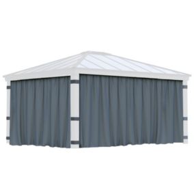 Rideau manuel gris pour pergola Dallas Canopia l.4,66 x h. 2,12 m