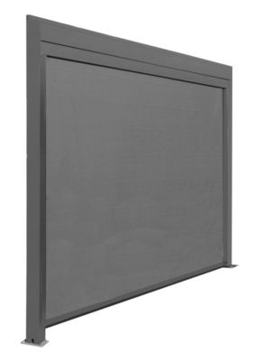 Rideau manuel pour pergola bioclimatique latéral 3M gris