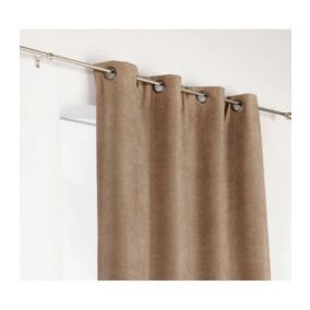 Rideau marron clair Uni Phonique, Isolant, Thermique et Occultant - 140x260cm - Marron clair