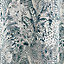 Rideau Mokau GoodHome l.140 x H.260 cm bleu