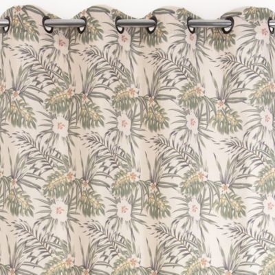 Rideau Natalia naturel vert l.135 x H.280 cm