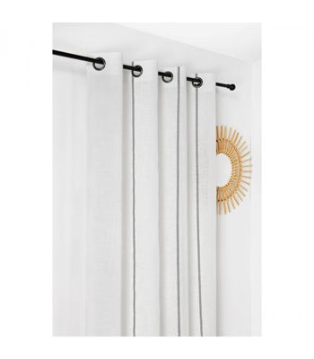 Rideau naturel chic jeanne - 145x260cm - Blanc