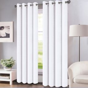 Rideau Novan GoodHome blanc l.140 x H.260 cm