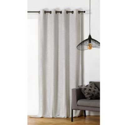 Rideau obscurcissant et isolant  -  - Effet tissé (140x260 cm - Ecru)