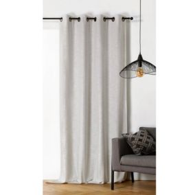 Rideau obscurcissant et isolant  -  - Effet tissé (140x260 cm - Ecru)