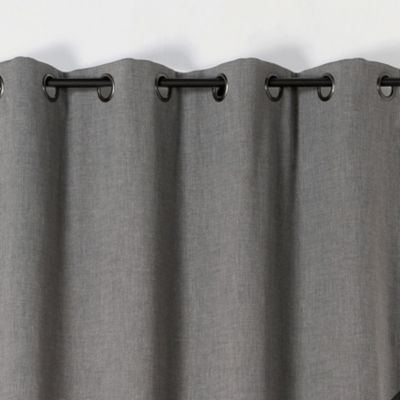 Rideau obscurcissant et isolant  -  - Effet tissé (140x260 cm - Gris anthracite)