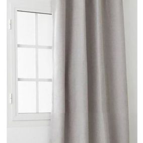 Rideau obscurcissant et isolant à galon fronceur (140x260 cm - Beige)