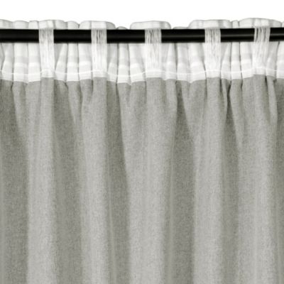 Rideau occultant à galon fronceur gris H.260 x l.140 cm Dylrev