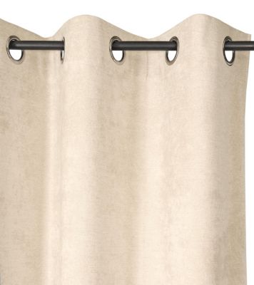 Rideau occultant à œillets effet chiné beige L.240 x l.135cm